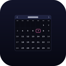 Mini Calendar (Data Studio chart)