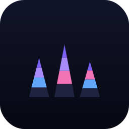 Pyramid Area Chart (Data Studio chart)