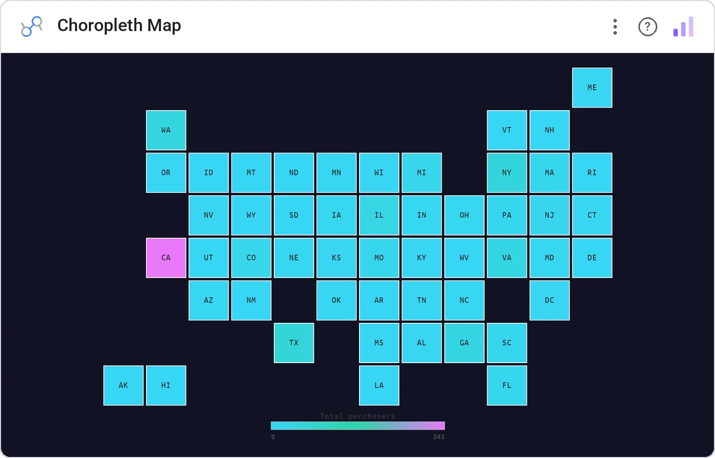 Choropleth Map (Data Studio screenshot)